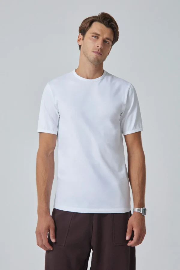 t-shirt slim GLITCH off-white